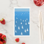 Zeilboten in diep blauw Zee - Regatta Sailships Servet (Insitu)