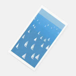 Zeilboten in diep blauw Zee - Regatta Sailships Servet