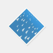 Zeilboten in diep blauw Zee - Regatta Sailships Servet (Hoek)