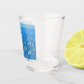 Zeilboten in diep blauw Zee - Regatta Sailships Shot Glas (Rechts)