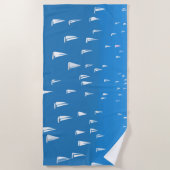 Zeilboten in diep blauw Zee - Regatta Sailships Strandlaken (Voorkant)