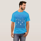 Zeilboten in diep blauw Zee - Regatta Sailships T-shirt (Voorkant volledig)