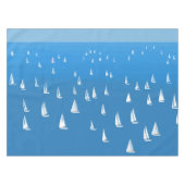Zeilboten in diep blauw Zee - Regatta Sailships Tafelkleed (Voorkant (Horizontaal))