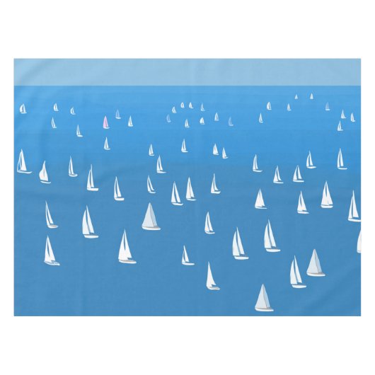 Zeilboten in diep blauw Zee - Regatta Sailships Tafelkleed (Voorkant (Horizontaal))