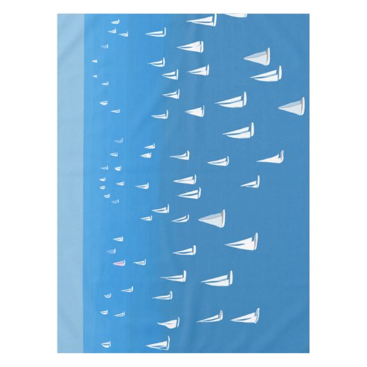 Zeilboten in diep blauw Zee - Regatta Sailships Tafelkleed (Voorkant)