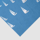 Zeilboten in diep blauw Zee - Regatta Sailships Tissuepapier (Detail)