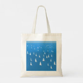 Zeilboten in diep blauw Zee - Regatta Sailships Tote Bag (Achterkant)