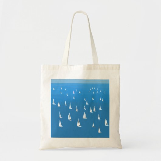 Zeilboten in diep blauw Zee - Regatta Sailships Tote Bag (Voorkant)