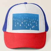 Zeilboten in diep blauw Zee - Regatta Sailships Trucker Pet (Voorkant)