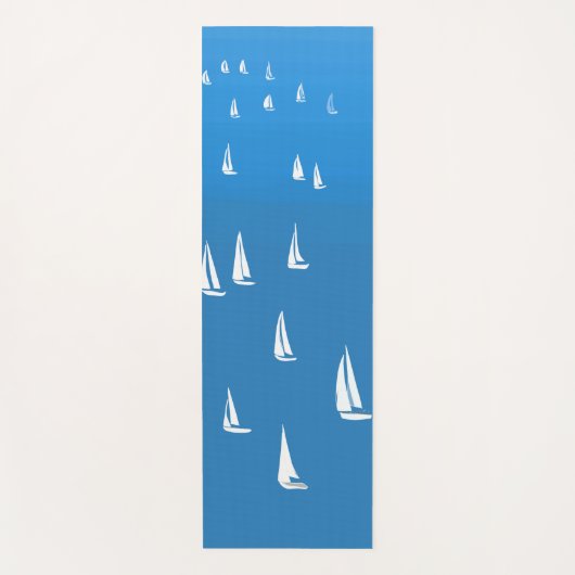 Zeilboten in diep blauw Zee - Regatta Sailships Yogamat (Voorkant)