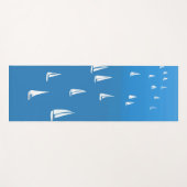 Zeilboten in diep blauw Zee - Regatta Sailships Yogamat (Voorkant (horizontaal))