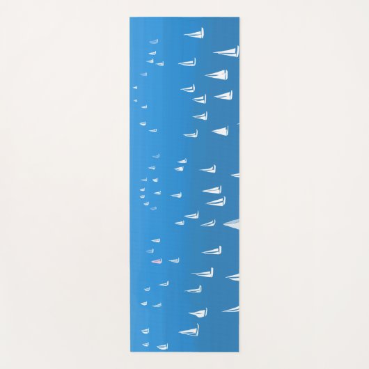 Zeilboten in diep blauw Zee - Regatta Sailships Yogamat (Voorkant)