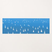 Zeilboten in diep blauw Zee - Regatta Sailships Yogamat (Voorkant (horizontaal))