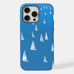 Zeilboten in diepblauwe zee - Regatta zeilboten iPhone 15 Pro Max Case