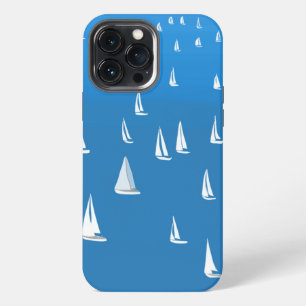 Zeilboten in diepblauwe zee - Regatta zeilboten iPhone 13 Pro Max Hoesje