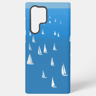 Zeilboten in diepblauwe zee - Regatta zeilboten Samsung Galaxy Hoesje