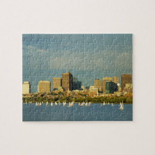 Zeilboten in een rivier, Charles River, Boston, Legpuzzel