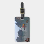 Zeilboten in Ha Long Bay - Vietnam, Azië Bagagelabel (Voorkant verticaal)