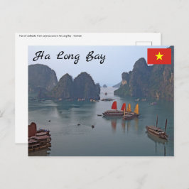 Zeilboten in Ha Long Bay - Vietnam, Azië Briefkaart