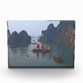 Zeilboten in Ha Long Bay - Vietnam, Azië Fotoblokken (Voorkant)