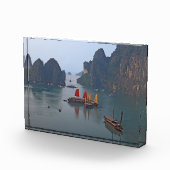 Zeilboten in Ha Long Bay - Vietnam, Azië Fotoblokken (Rechts)