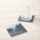 Zeilboten in Ha Long Bay - Vietnam, Azië Kartonnen Onderzetters (Insitu)