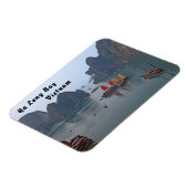 Zeilboten in Ha Long Bay - Vietnam, Azië Magneet (Linkerzijde)