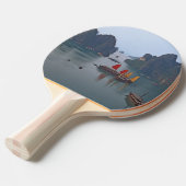 Zeilboten in Ha Long Bay - Vietnam, Azië Tafeltennisbatje (Voorkant Gekanteld)