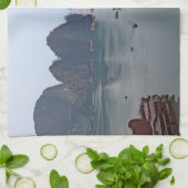 Zeilboten in Ha Long Bay - Vietnam, Azië Theedoek (Gevouwen)