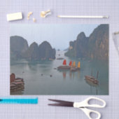 Zeilboten in Ha Long Bay - Vietnam, Azië Tissuepapier (Craft)