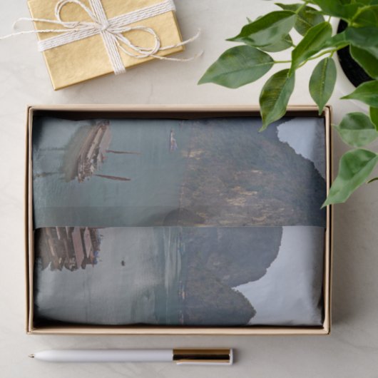 Zeilboten in Ha Long Bay - Vietnam, Azië Tissuepapier (Geschenk)