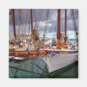 Zeilboten in het westen magneet