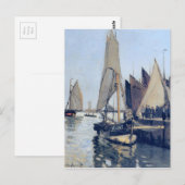 Zeilboten in Honfleur door Claude Monet Briefkaart (Voorkant / Achterkant)