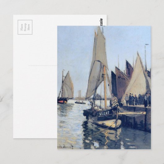 Zeilboten in Honfleur door Claude Monet Briefkaart (Voorkant / Achterkant)