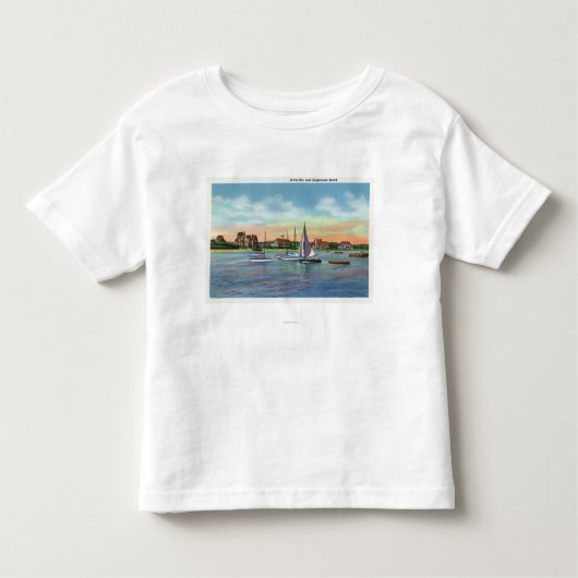 Zeilboten in Lewis Bay, Engelstalig Uitzicht Kinder Shirts (Voorkant)