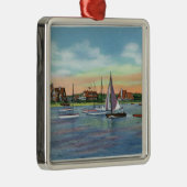 Zeilboten in Lewis Bay, Engelstalig Uitzicht Metalen Ornament (Rechts)