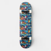Zeilboten in Ocean Waves Tropical Floral Persoonlijk Skateboard (Voorkant)