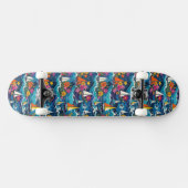 Zeilboten in Ocean Waves Tropical Floral Persoonlijk Skateboard (Horizontaal)
