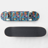 Zeilboten in Ocean Waves Tropical Floral Persoonlijk Skateboard (Horizontaal)