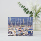 Zeilboten in rust briefkaart (Staand voorkant)