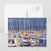 Zeilboten in rust briefkaart (Voorkant / Achterkant)