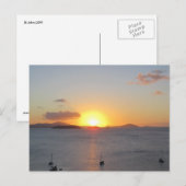 Zeilboten in St.John Briefkaart (Voorkant / Achterkant)