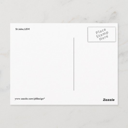 Zeilboten in St.John Briefkaart (Achterkant)