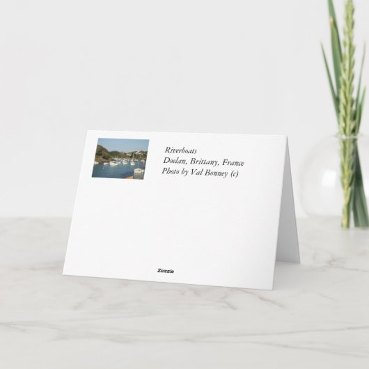 Zeilboten Kaart (Achterkant)