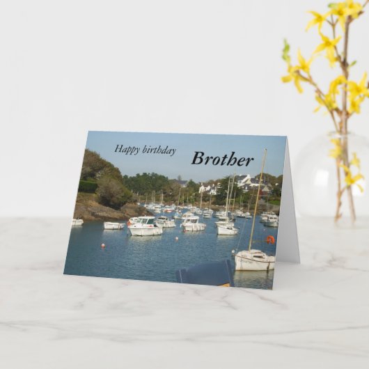 Zeilboten Kaart (Gele Bloem)