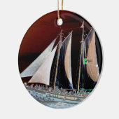 Zeilboten Keramisch Ornament (Links)