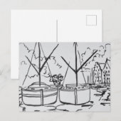 Zeilboten | La Vilaine, Redon, Bretagne Briefkaart (Voorkant / Achterkant)