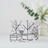 Zeilboten | La Vilaine, Redon, Bretagne Briefkaart (Staand voorkant)