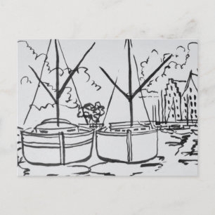 Zeilboten   La Vilaine, Redon, Bretagne Briefkaart