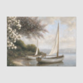 Zeilboten langs de kust Decoupage Tissuepapier (Voorkant)
